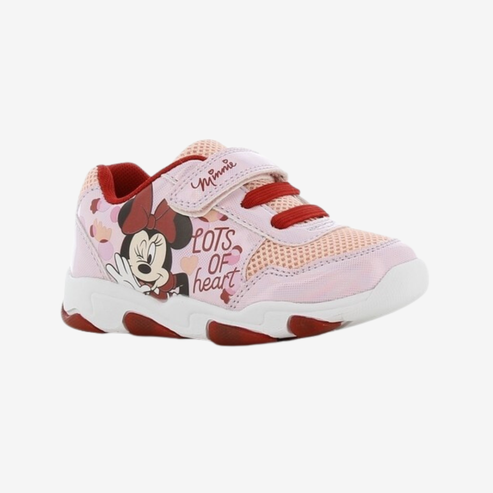 Disney Παιδικά Sneakers Minnie Mouse με Φωτάκια για Κορίτσι Ροζ