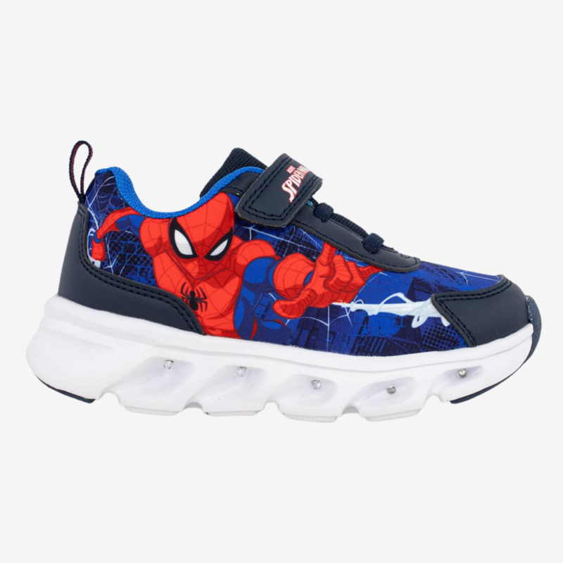 Marvel Παιδικά Sneakers SPIDERMAN με Φωτάκια Μπλε