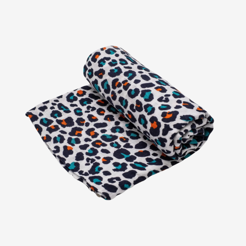 Μουσελίνα 120 x 120cm Etta loves – Orange Leopard