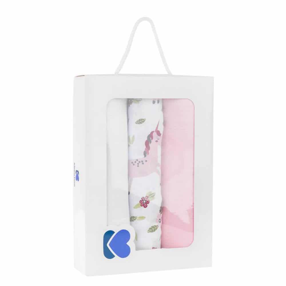 Κουβερτάκια Σετ 3τμχ 120x120cm Kikka Boo Unicorn 41103040024