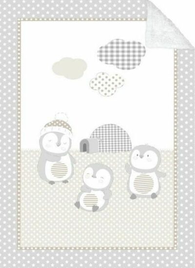 Κουβέρτα Βελουτέ 110x140cm Sherpa Pingui Family Kikka Boo Beige 31103020101