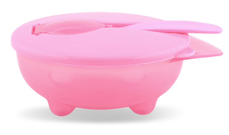 Μπωλ Φαγητού με Κουτάλι Lorelli Pink 10230580002