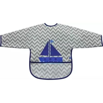 Σαλιάρα με Μανίκια και Τσέπη Kikka boo Boat Grey 31303030022