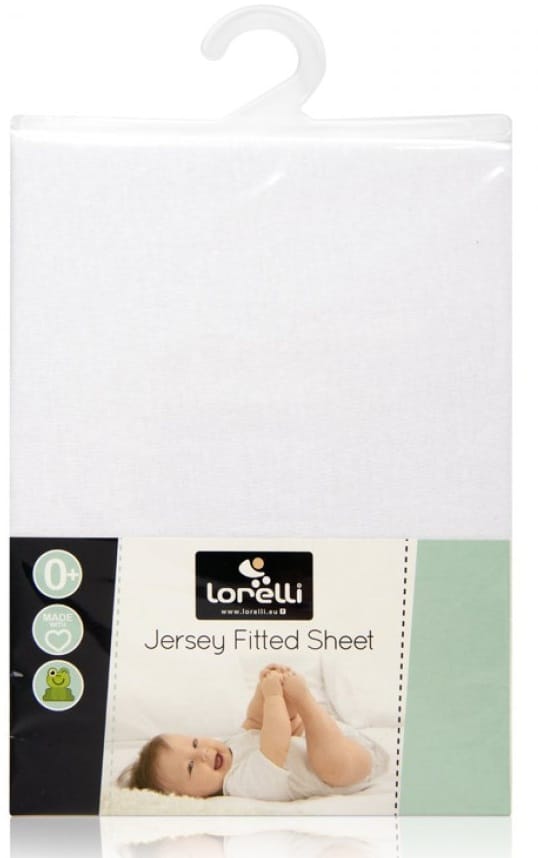 Σεντόνι με Λάστιχο 60x120cm Jersey Lorelli White 20050070001
