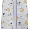 Σελτεδάκι Βαμβακερό 50x80cm Beboulino White Grey Moon Stars 71007179729