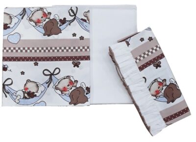 Σετ Σεντόνια 2τμχ 95x150cm με Μαξιλαροθήκη Beboulino Bear in Hammock 70407451858