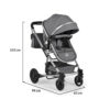 Πολυκαρότσι 2σε1 Μετατρεπόμενο Gigi Moni Dark Grey 3800146235147 - Image 6