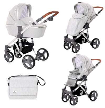 Καρότσι 2σε1 με ξεχωριστό Πορτ μπεμπέ Rimini Lorelli Grey & Black Dots 10021052164