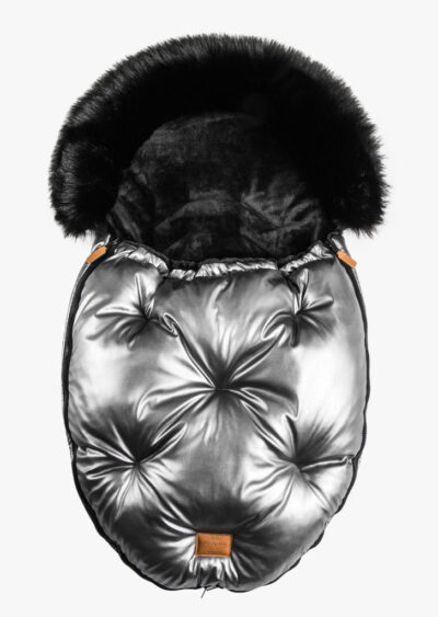 Ποδόσακος - Υπνόσακος Eco Leather 86x50cm Comfort Lux Beboulino Silver Black 60501182106