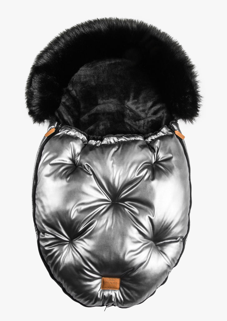 Ποδόσακος – Υπνόσακος Eco Leather 86x50cm Comfort Lux Beboulino Silver Black 60501182106