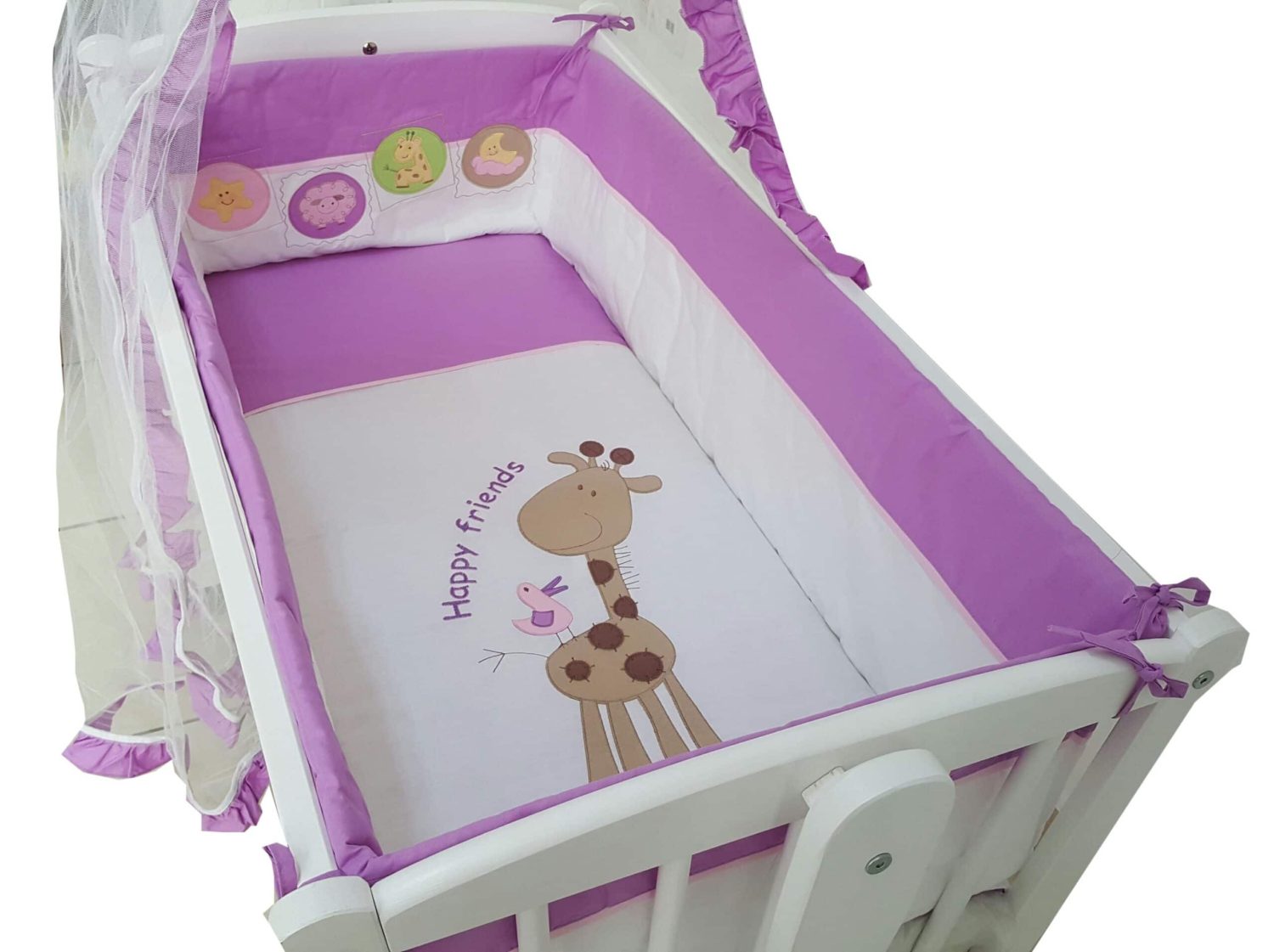 Σετ Προίκας Λίκνου 6τμχ Beboulino Giraffe 70013610000