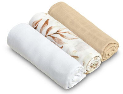 Πάνες Muslin 3τμχ 70x80cm Sensillo Beige 099