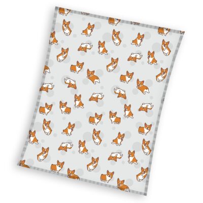 Παιδική Κουβερτούλα 130x170cm Coral Carbotex Dogs Grey ROT211177