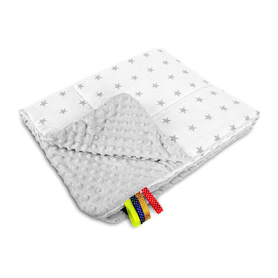 Κουβέρτα 2 Όψεων 75x100cm Minky Grey Stars Maboo 70105700952