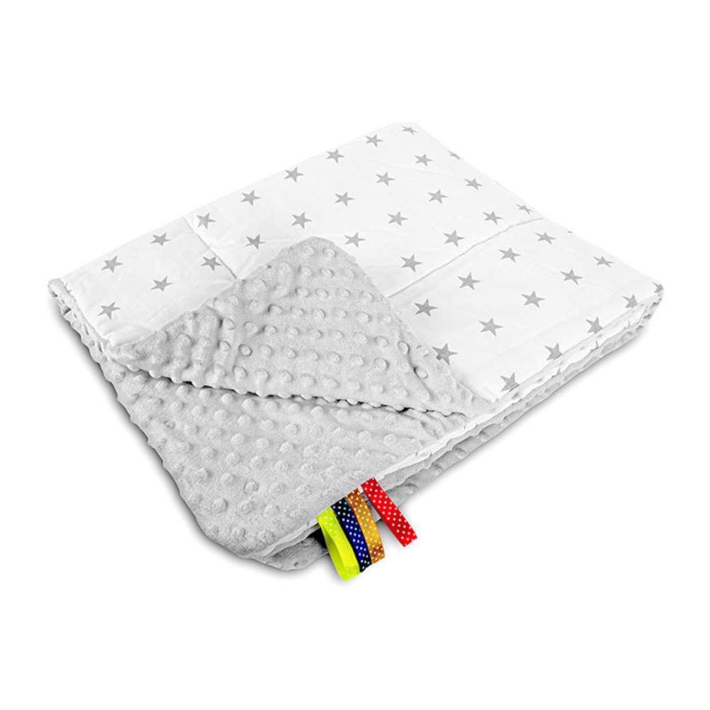 Κουβέρτα 2 Όψεων 75x100cm Minky Grey Stars Maboo 70105700952