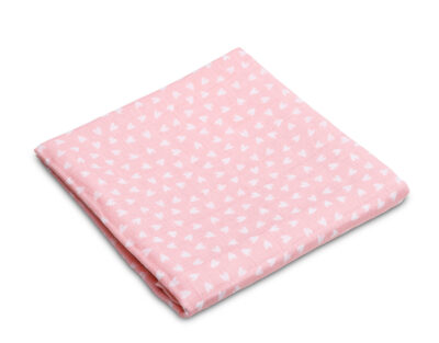 Πάνα Μuslin 70x80cm Sensillo Pink Hearts 091