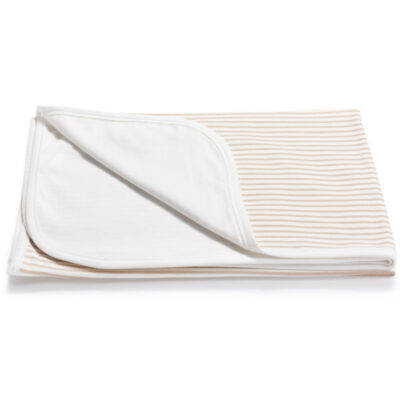 Κουβέρτα Διπλής Όψεως 75x100cm Interlock Beige Stripes 5904506811281