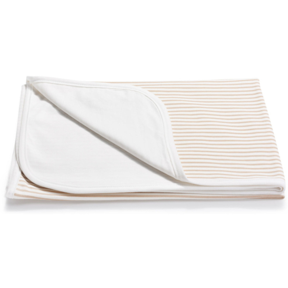 Κουβέρτα Διπλής Όψεως 75x100cm Interlock Beige Stripes 5904506811281