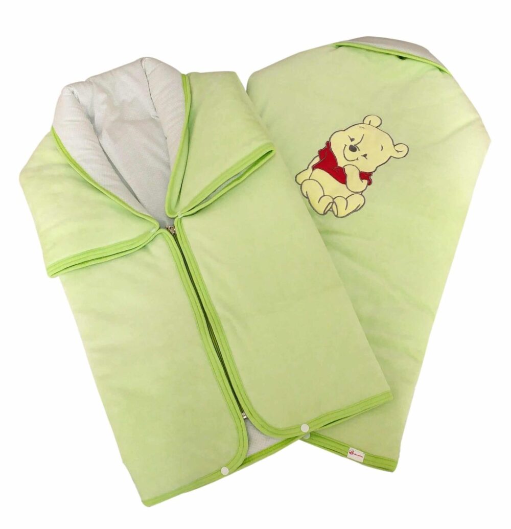 Πάπλωμα – Υπνόσακος 90x90cm Pooh Beboulino Lime 70107000017