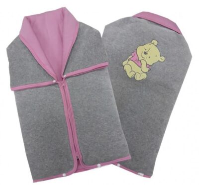 Πάπλωμα – Υπνόσακος 90x90cm Pooh Beboulino Grey Pink 70107132108