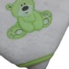 Βρεφική Μπουρνουζοπετσέτα με Κάπα 90x90cm Bear Beboulino Green 70207170002 - Image 2
