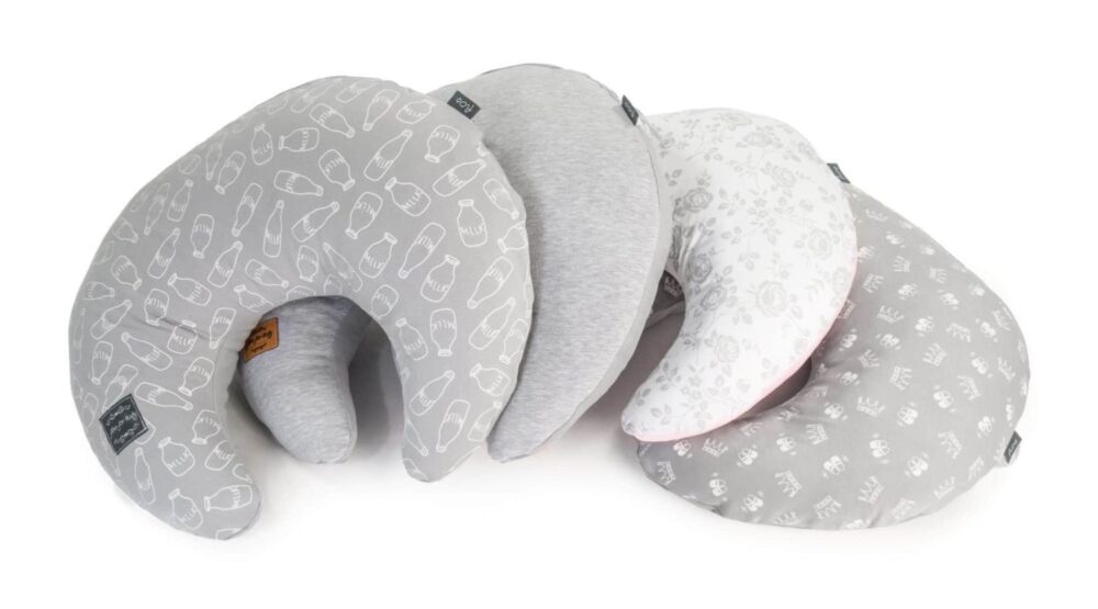 Μαξιλάρι Θηλασμού & Εγκυμοσύνης 43x50cm For Baby Beboulino Grey Flowers 70300192121 - Image 2