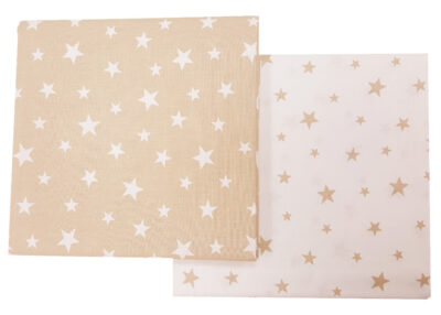 Σεντόνια 2τμχ 100x210cm Beboulino Beige Stars 70411650012