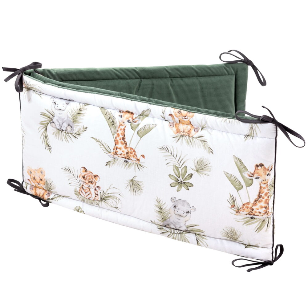 Πάντα Κούνιας 210x30cm Savanna Fun Velvet White Green 5904506810130