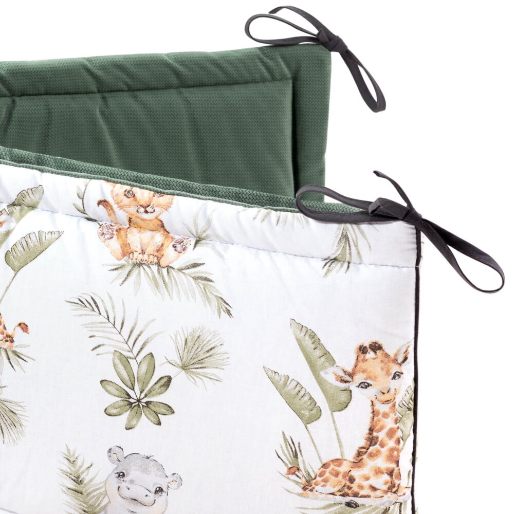 Πάντα Κούνιας 210x30cm Savanna Fun Velvet White Green 5904506810130 - Image 3