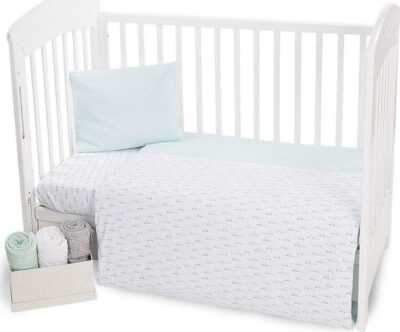 Προίκας Κούνιας 4τμχ 60x120cm Jersey Kikka boo Green Cars 41101040042