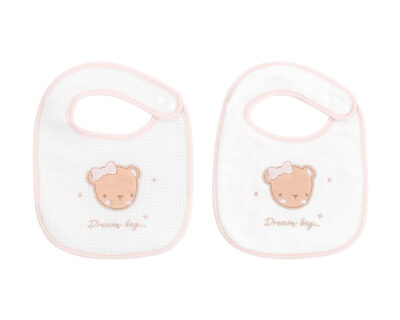Σαλιάρες Σετ 2τμχ Terry-Pique Dream Big Kikka boo Pink 31104010062