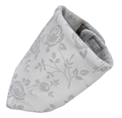 Κασκόλ Μπαντάνα 2 Όψεων Roses Beboulino Grey White 71101902111