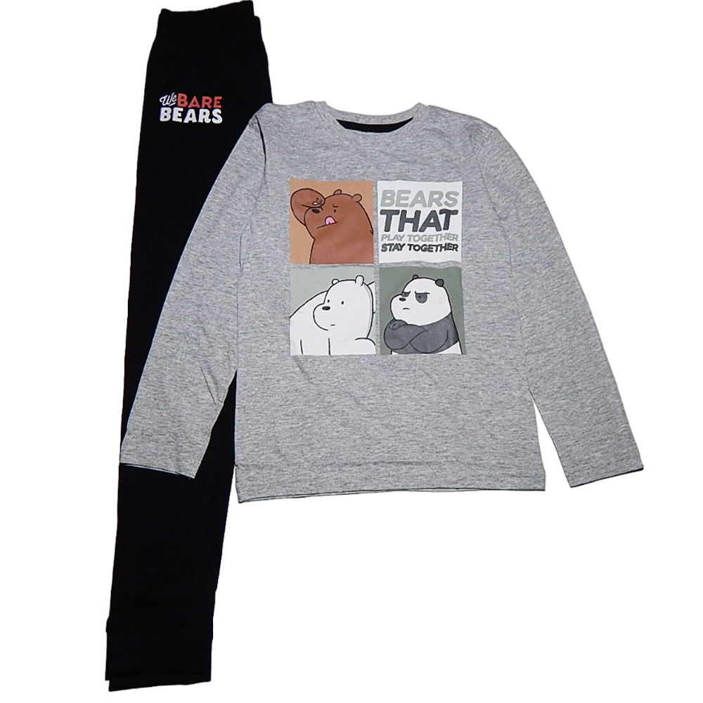 Πιτζάμα Μακρυμάνικη Bear Grey 80202640021
