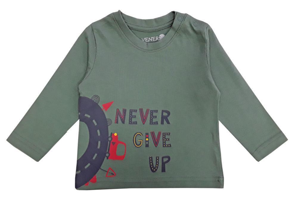 Μπλουζάκι Μακρυμάνικο Never Give Up Venere Dark Green 8020892