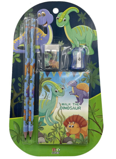 Σχολικό Σετ με Μπλοκ 23x14cm Dinosaur 50-2428