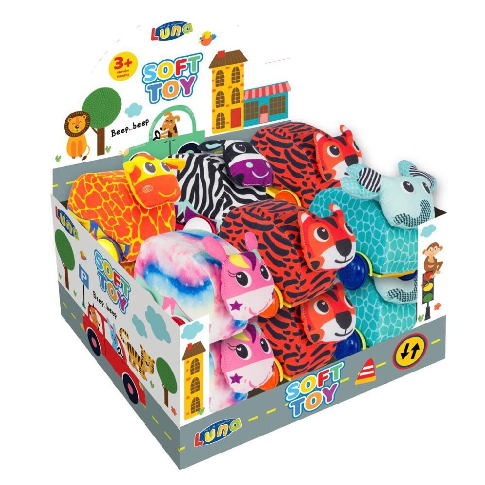 Λούτρινα Ζωάκια με Ρόδες Διακάκης Luna Toys Elephant 000622167 - Image 2