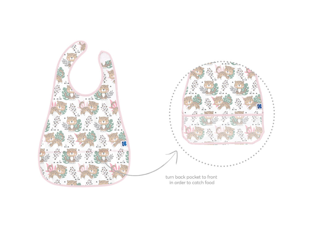 Σαλιάρα με Τσέπη Savanna Pattern Kikka boo Pink 31303030038 - Image 3