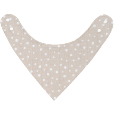 Σαλιάρα Μπαντάνα από Μουσελίνα Dots Beige Kikka Boo 31303030049