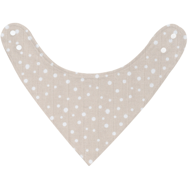 Σαλιάρα Μπαντάνα από Μουσελίνα Dots Beige Kikka Boo 31303030049