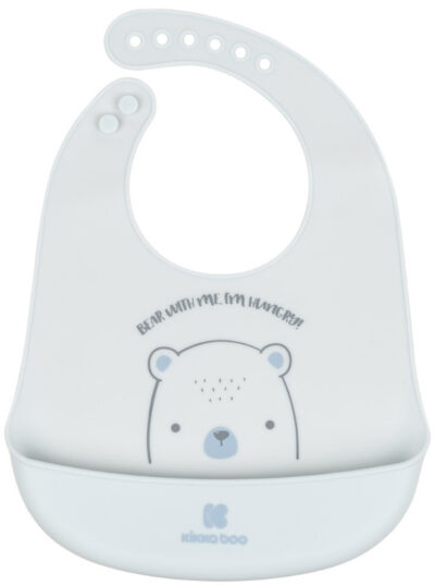 Σαλιάρα Σιλικόνης με Τσέπη Bear with Me Kikka Boo Blue 31303030044