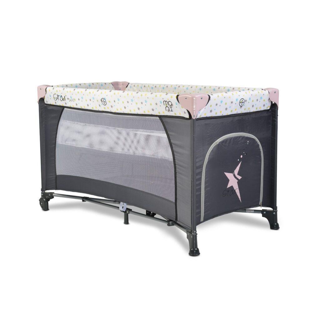 Παρκοκρέβατο 2 Επιπέδων Star Duo Cangaroo Pink 3800146248079 - Image 2