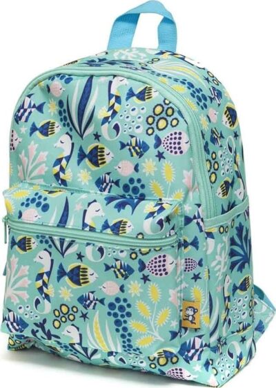 Σχολική Τσάντα Πλάτης Νηπιαγωγείου Petit Monkey Sea Jade Blue PTM-BP1