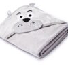 Πετσέτα με Κουκούλα 100x100cm Sensillo Grey Teddy Bear 30591 5902021529629