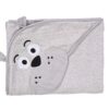 Πετσέτα με Κουκούλα 100x100cm Sensillo Grey Teddy Bear 30591 5902021529629 - Image 2