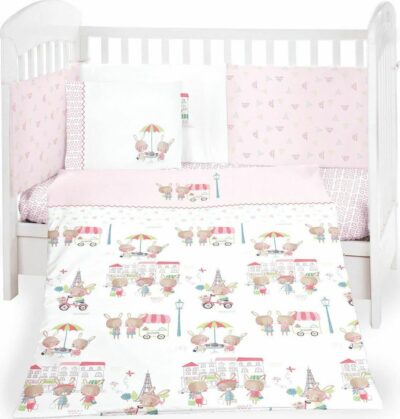 Προίκα Κούνιας 6τμχ 60x120cm Kikka Boo Day in Paris 41101060070