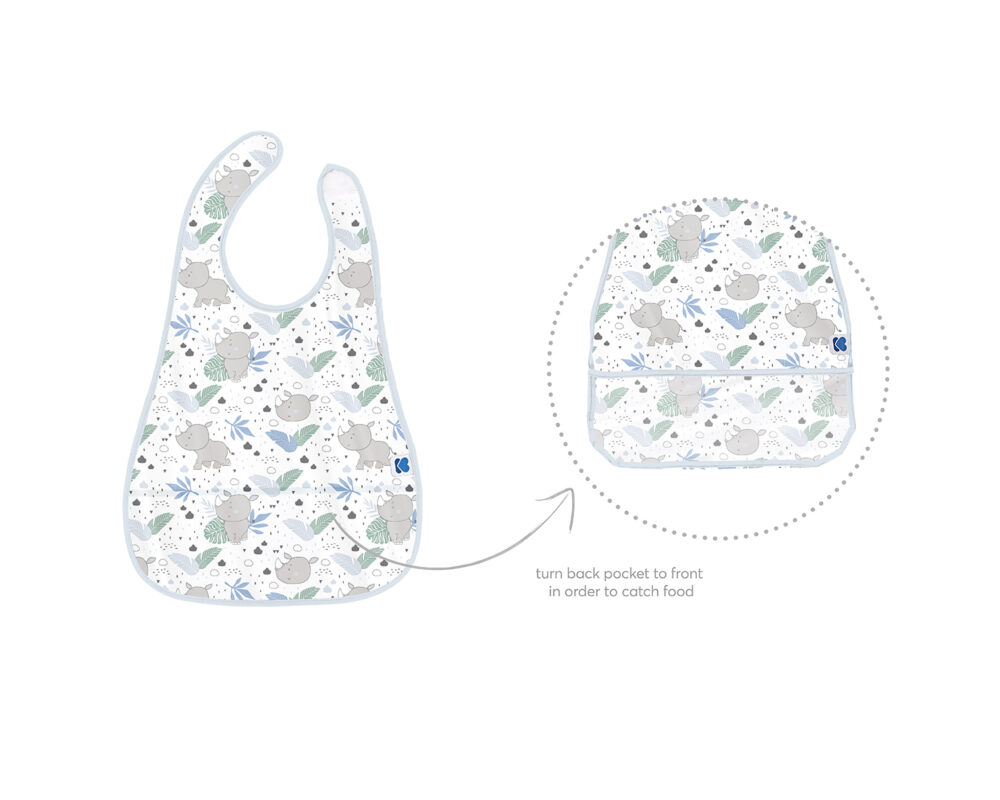 Σαλιάρα με Τσέπη Savanna Pattern Kikka boo Blue 31303030040 - Image 3