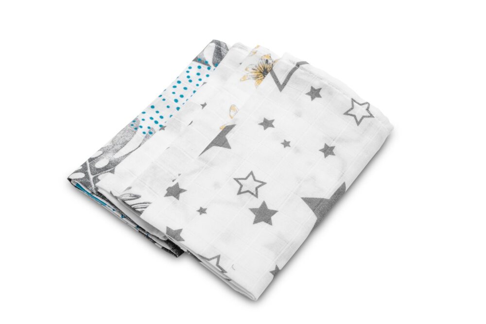 Πάνες Muslin 4τμχ 35x35cm Sensillo Blue 09925 - Image 3