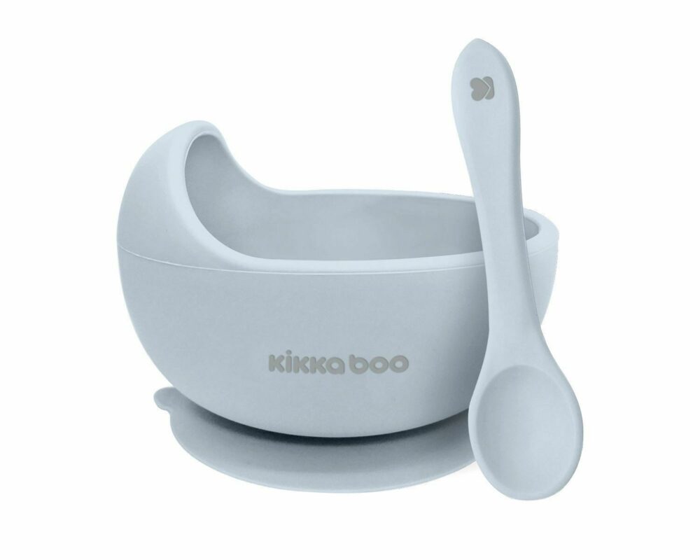 Μπωλ Φαγητού με Κουτάλι Yummy Kikka boo Blue  31302040116