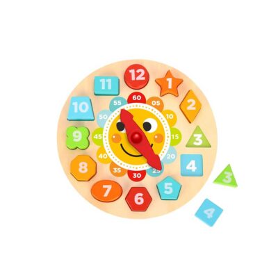 Ρολόι Σφηνώματα Ξύλινο Tooky Toys TL675