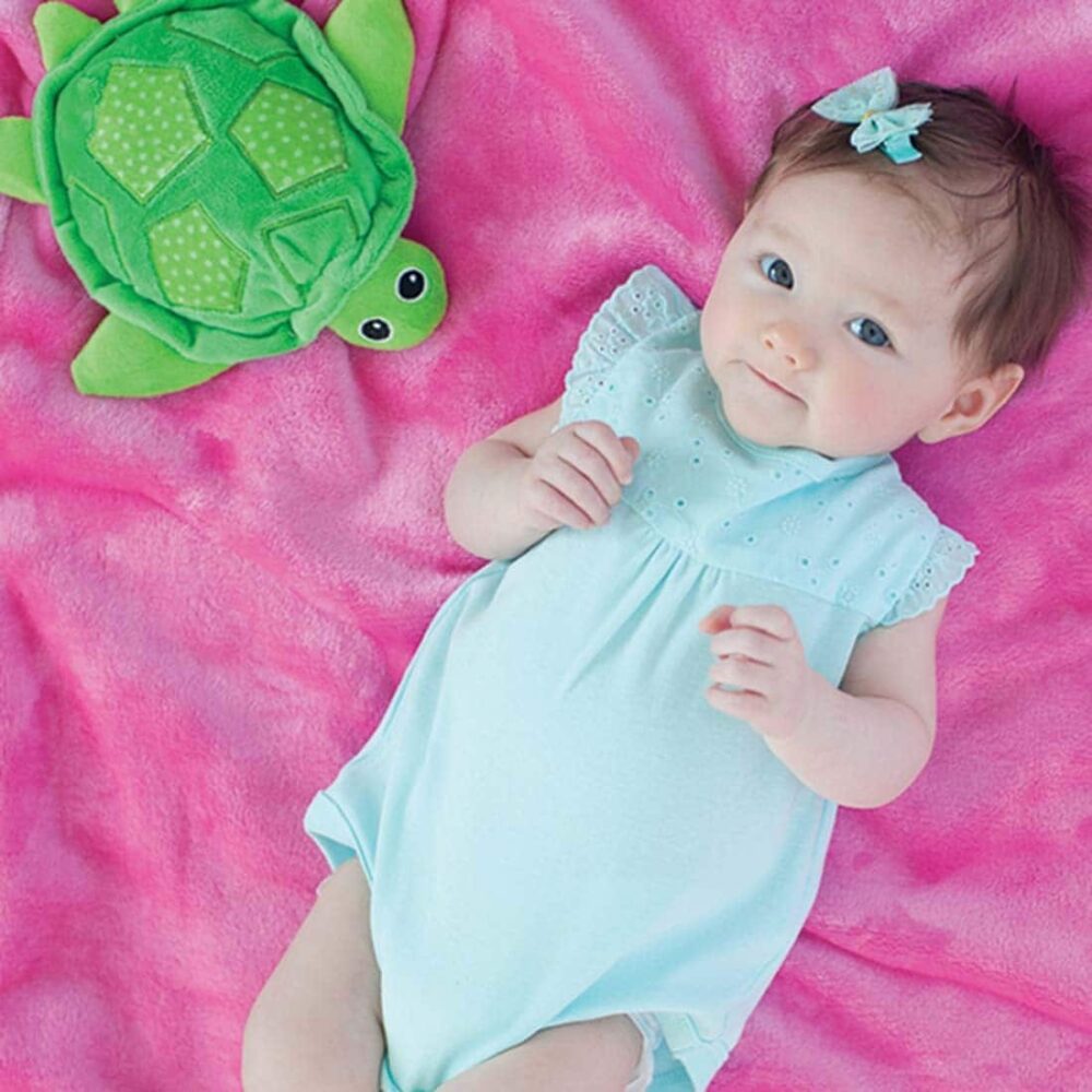 Βρεφική Κουβέρτα 65,5x100cm Zoocchini Turtle Buddy Pink ZOO3001 - Image 2